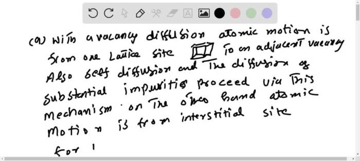 Compare interstitial and vacancy atomic mechanisms for diffusion